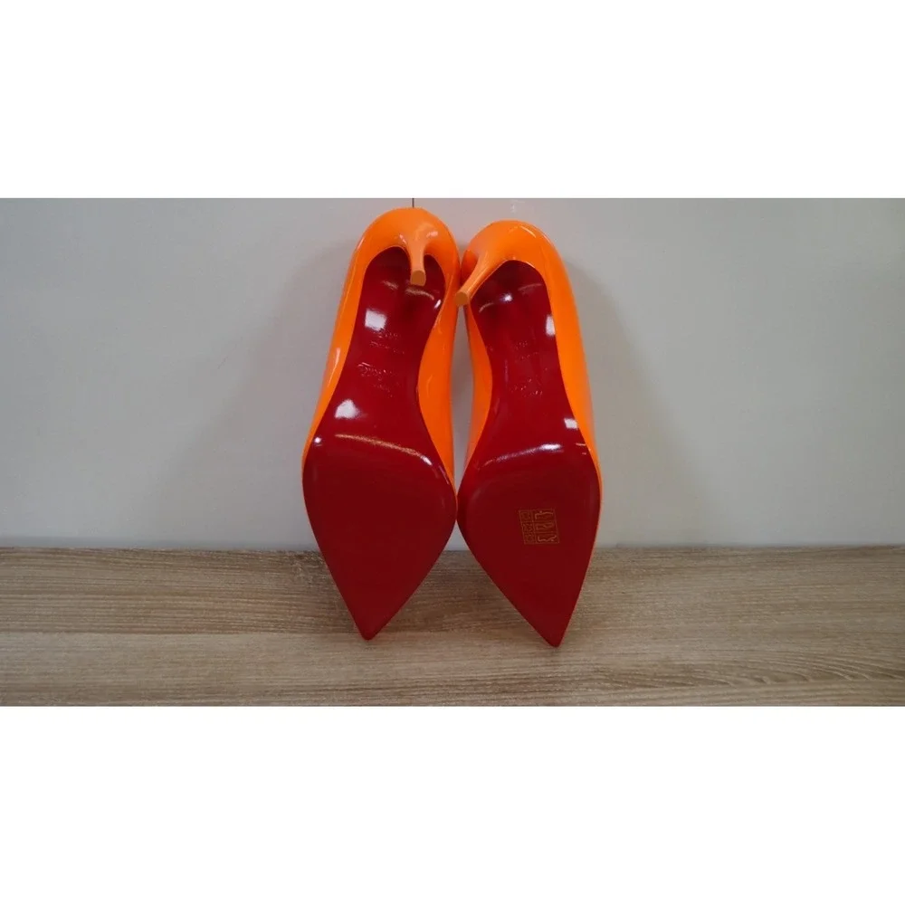 Christian Louboutin So Kate 120 Patent Leather Lin Fluo Orange Size 36.5 - NEW - Picture 6 of 7